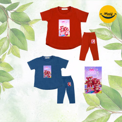 Pakaian Bayi Lelaki Katun Lengan Pendek T-Shirt Playset Pakaian Bayi Pakaian Comel Kanak-kanak Lelaki Perempuan
